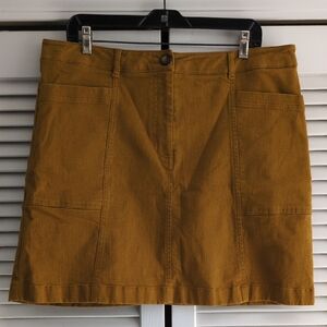 Boden 14R Classic Modern Mini Skirt A Line Mustard